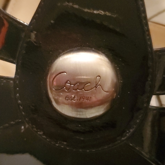 Coach Size 8.5 B Vintage Y2K Black Patent Leather ⚫ Heel - Picture 2 of 12